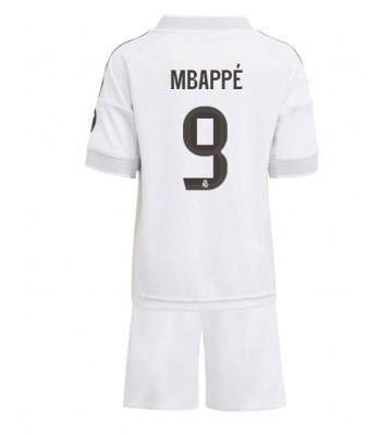 Real Madrid Kylian Mbappe #9 Hjemmebanetrøje Børn 2025-26 Kortærmet (+ Korte bukser)